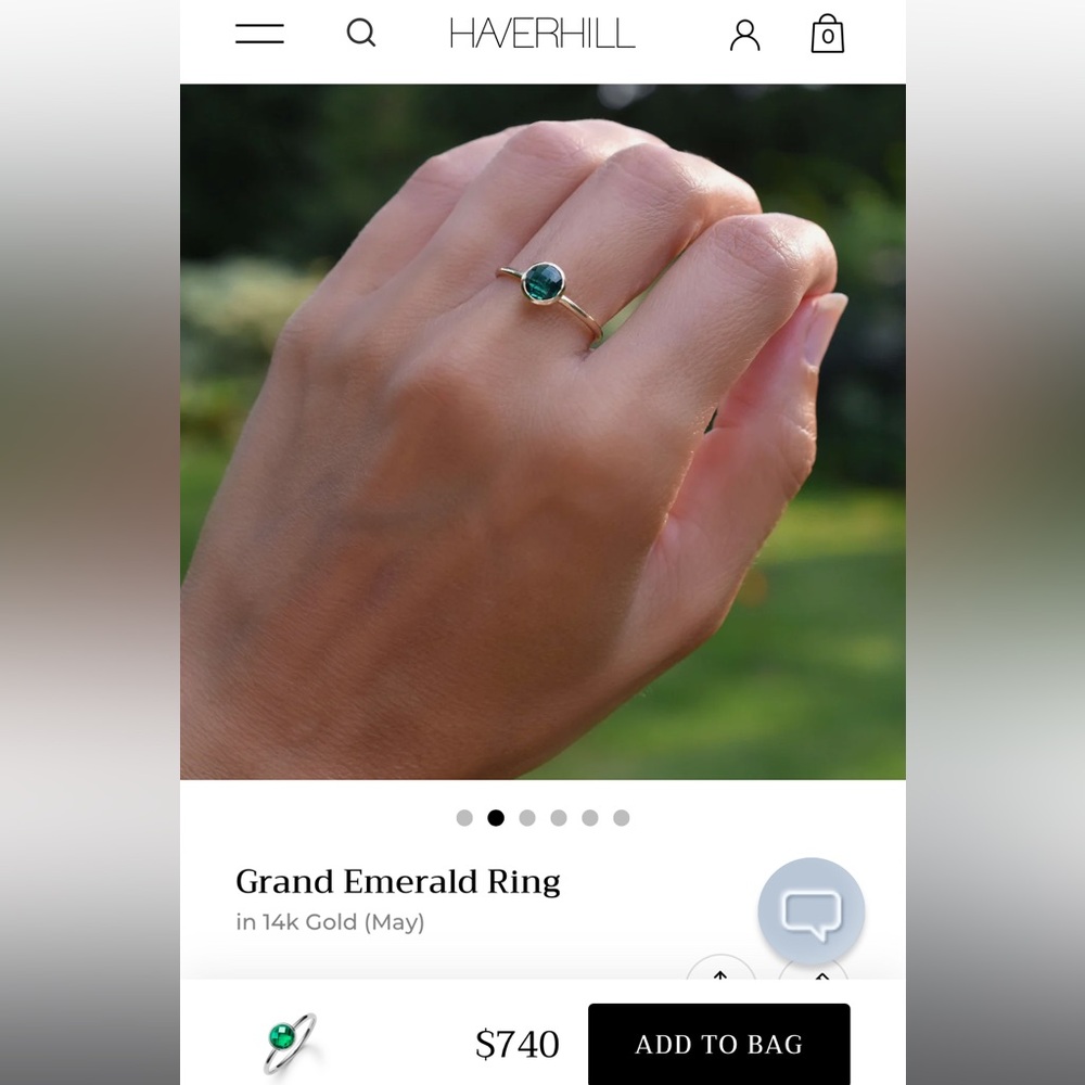 Haverhill Grand Emerald Ring in 14k Gold